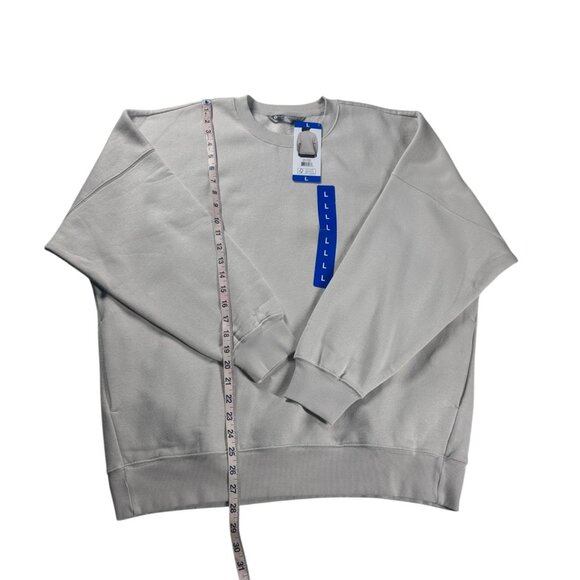 Tuff Athletics‎ Crewneck Sweatshirt Women's Large Beige Cotton/Polyester NEW - Picture 6 of 9